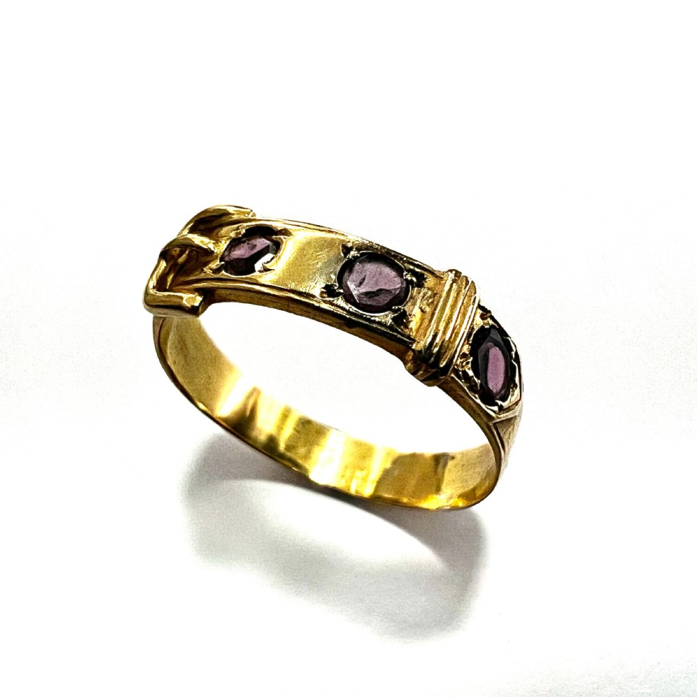 Victorian 15CT Gold Belt Buckle Ring View II