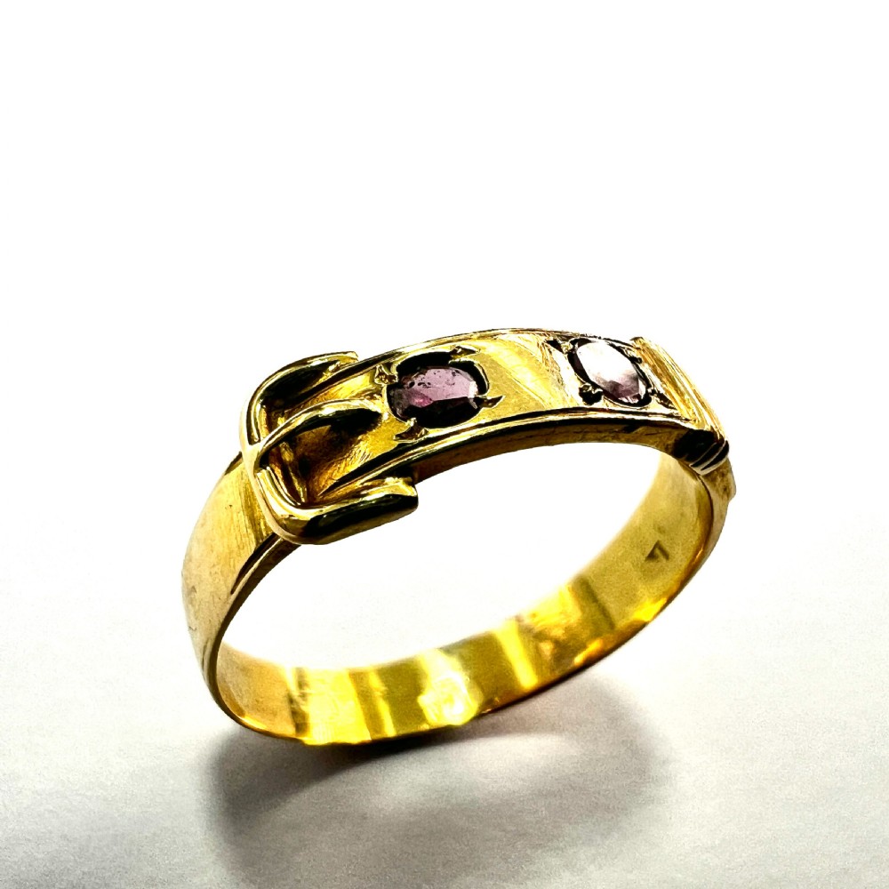 Victorian 15CT Gold Belt Buckle Ring View III