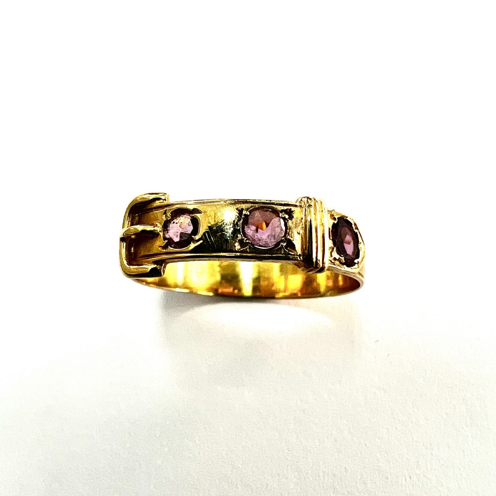Victorian 15CT Gold Belt Buckle Ring View IV