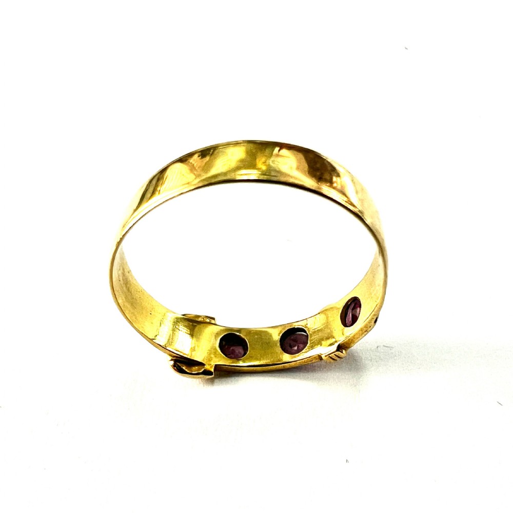 Victorian 15CT Gold Belt Buckle Ring View V