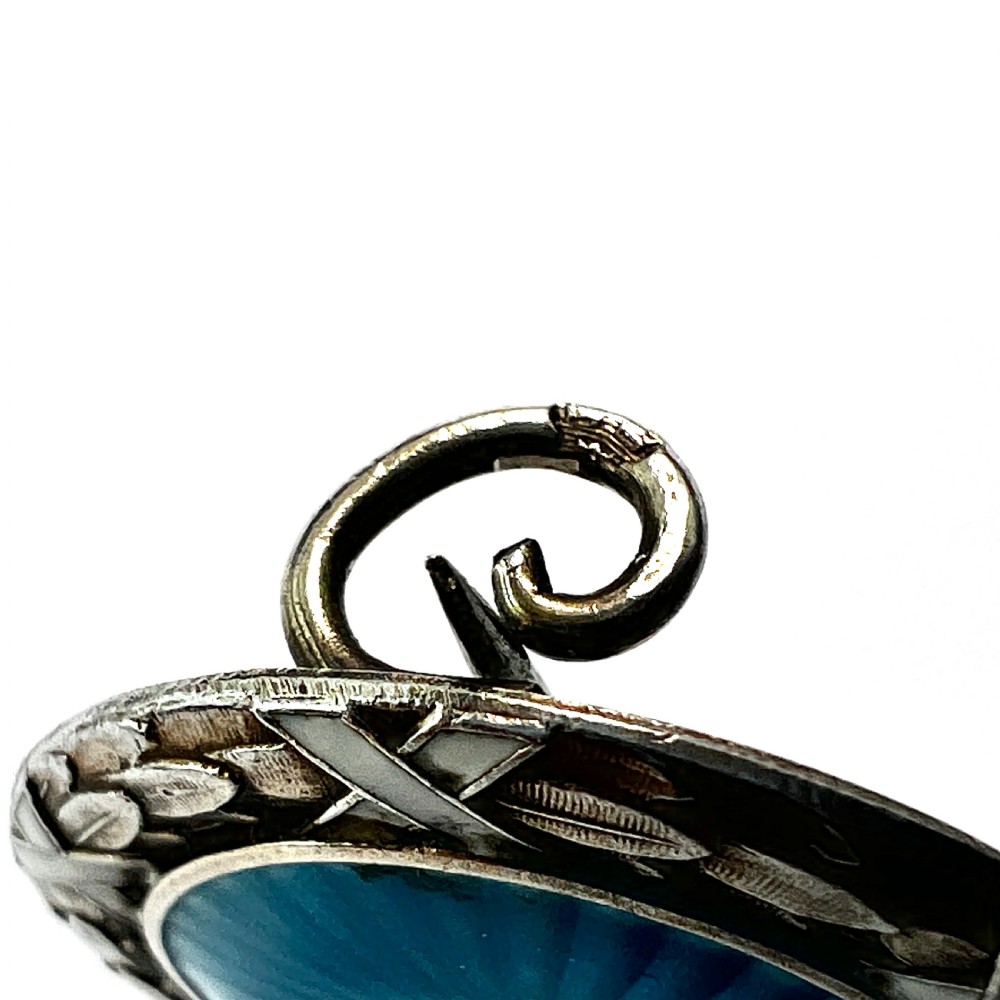 • Antique Turquoise Enamelled Silver Brooch • Marius Hammer View VII