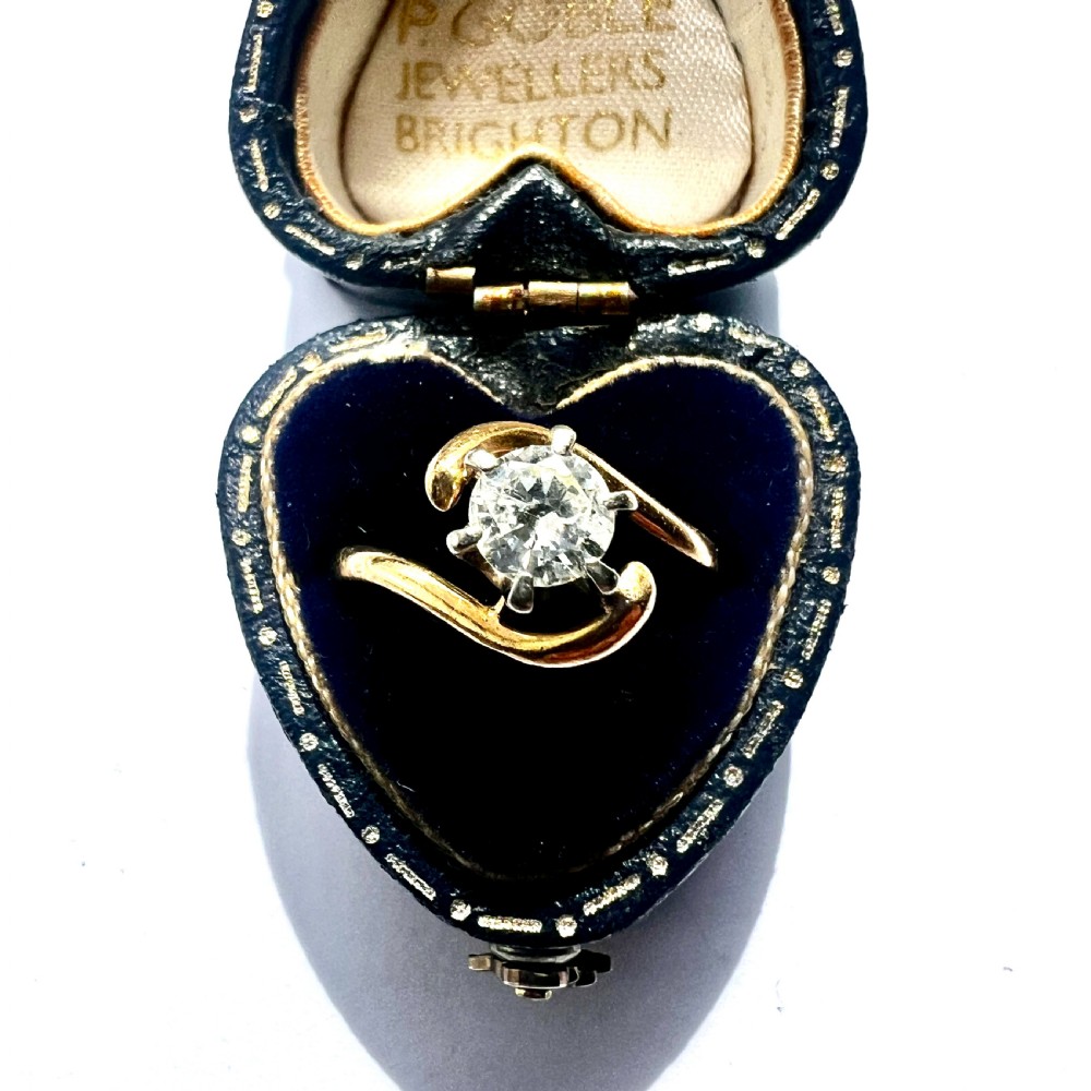 Vintage 18CT Gold Diamond Solitaire Engagement Ring View II