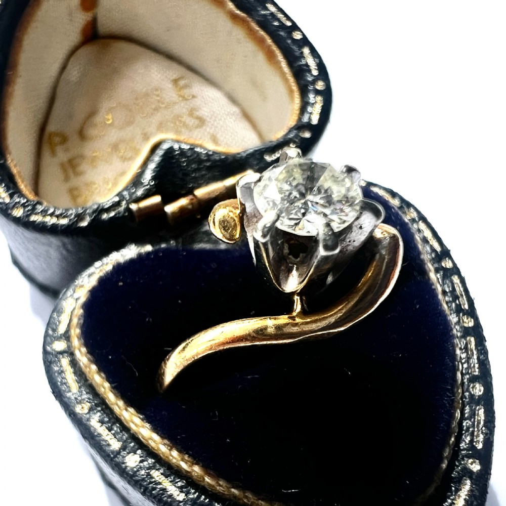 Vintage 18CT Gold Diamond Solitaire Engagement Ring View III