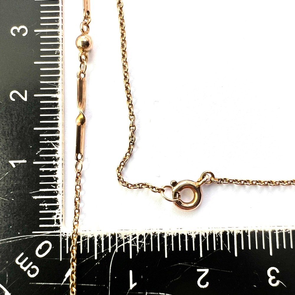 Edwardian 9CT Gold Fancy Link Necklace View V