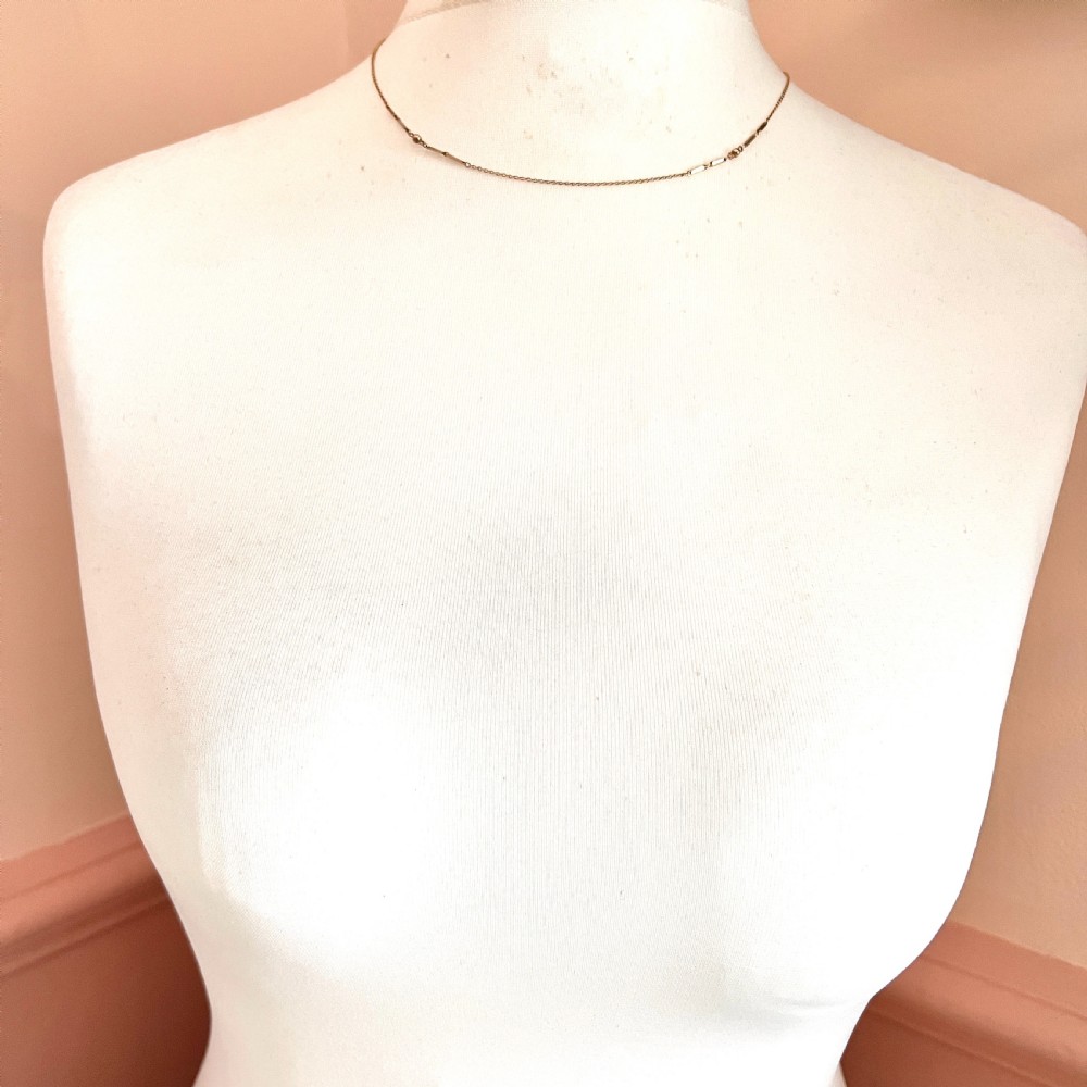 Edwardian 9CT Gold Fancy Link Necklace View VI
