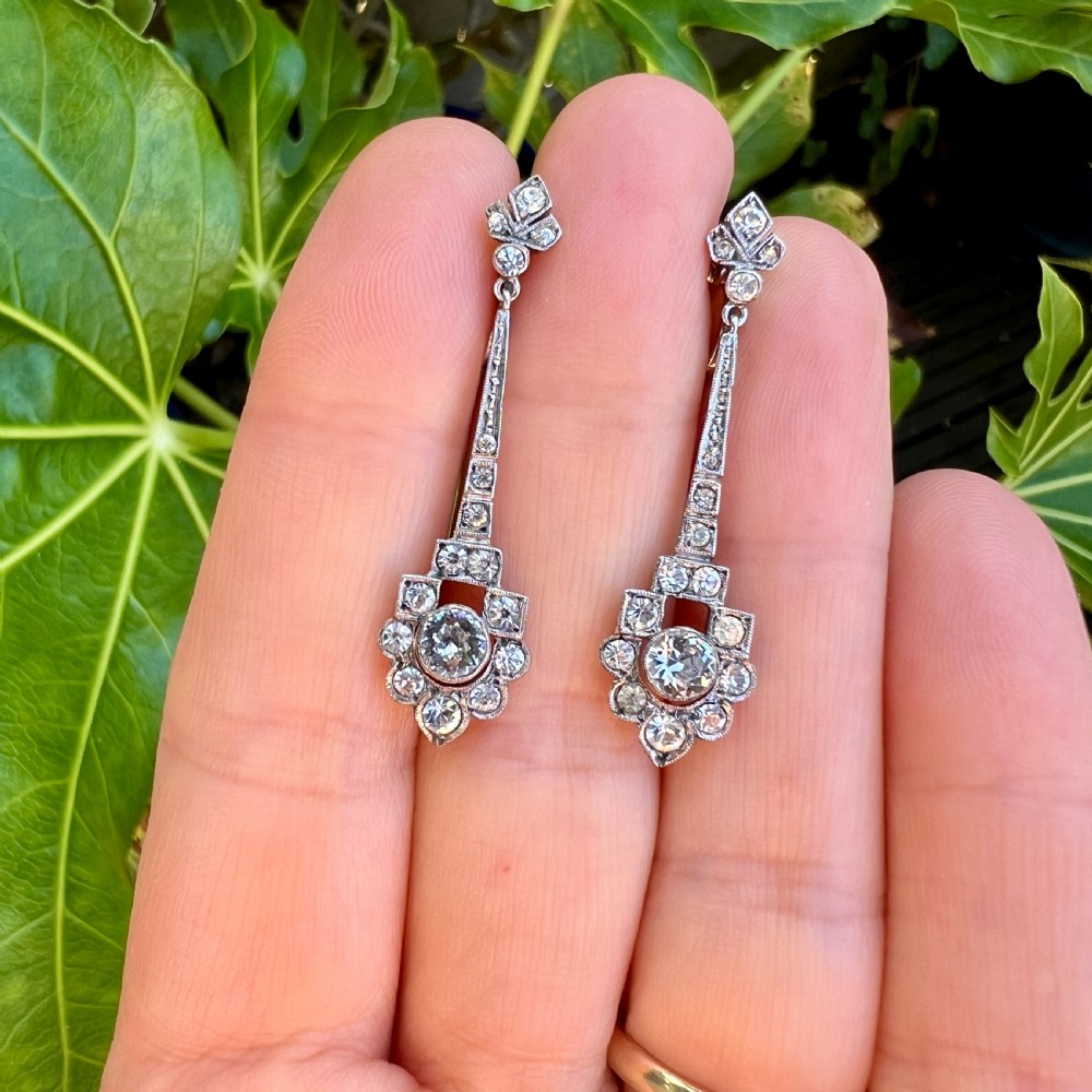 Art Deco Sterling Silver Paste Screwback Earrings by CIRO SCP View VI