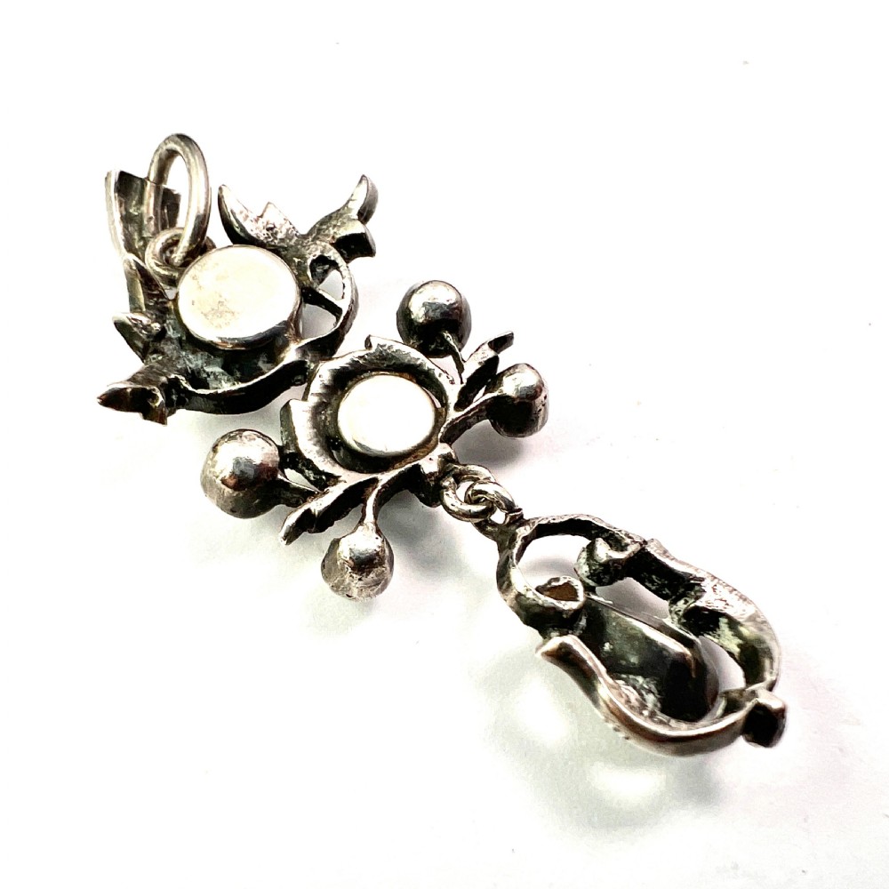 Georgian Silver Paste Drop Pendant View III