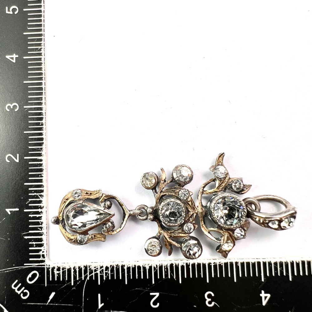 Georgian Silver Paste Drop Pendant View VII