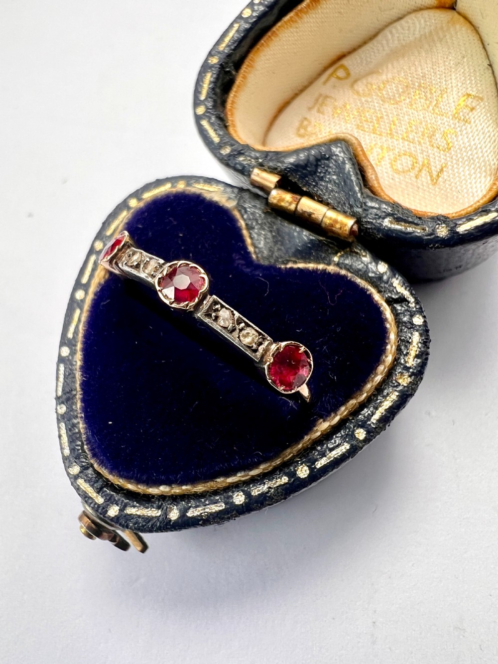 Edwardian Ruby and Diamond 14CT Gold and Silver Ring View II