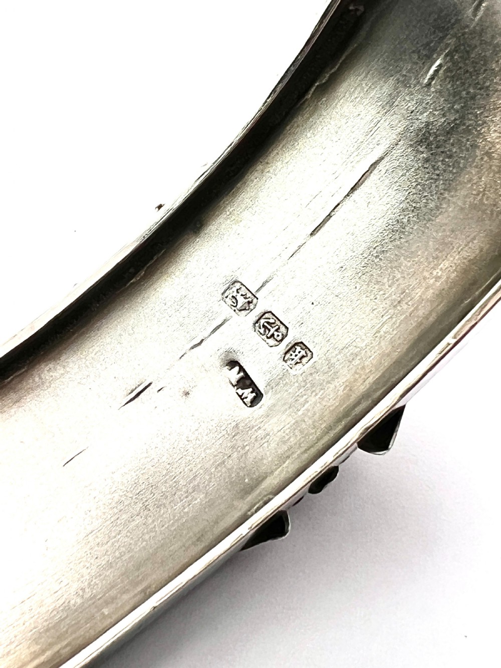 Victorian Sterling Silver Belt Buckle Cuff Bangle View X