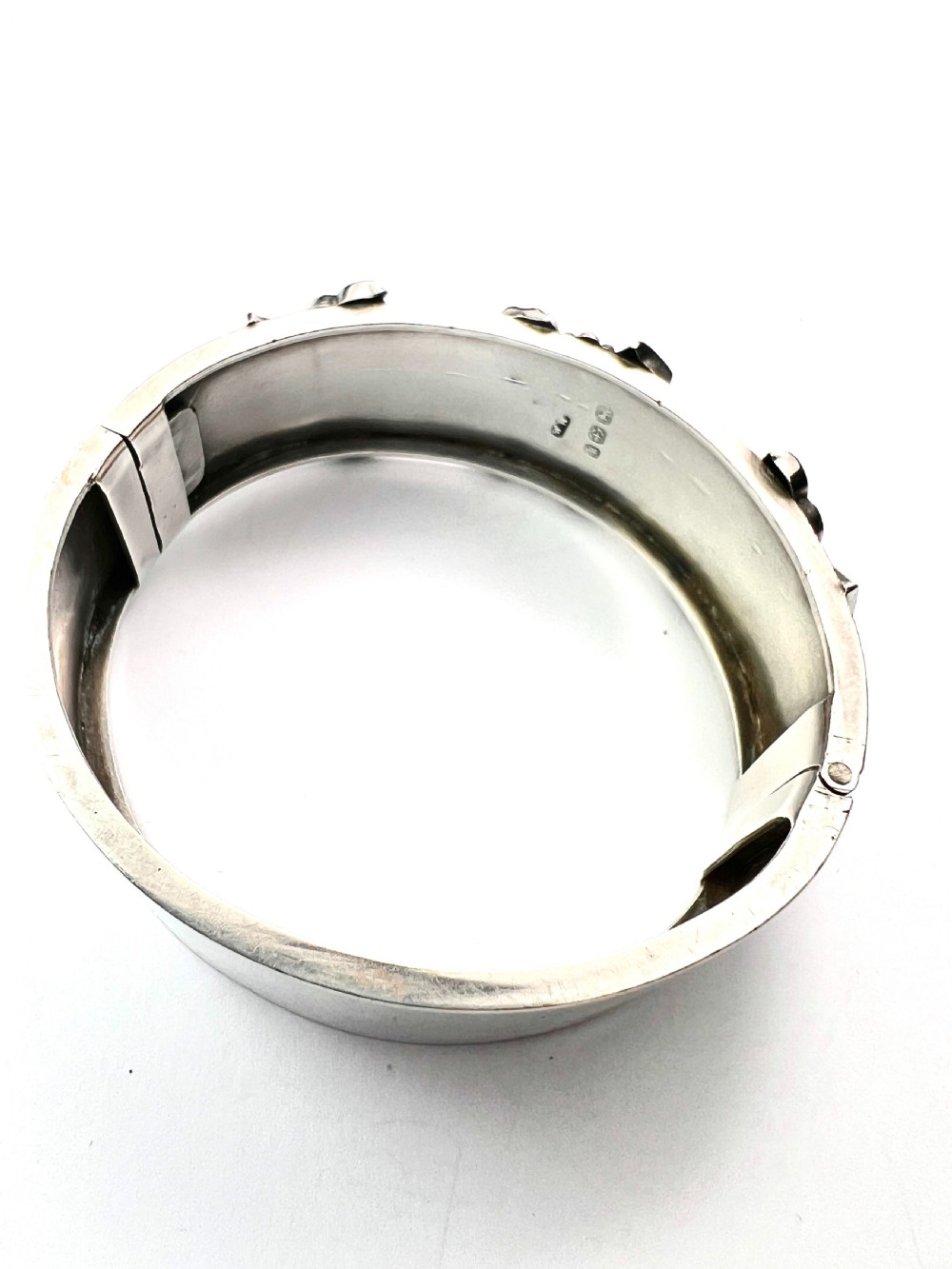 Victorian Sterling Silver Belt Buckle Cuff Bangle View XI