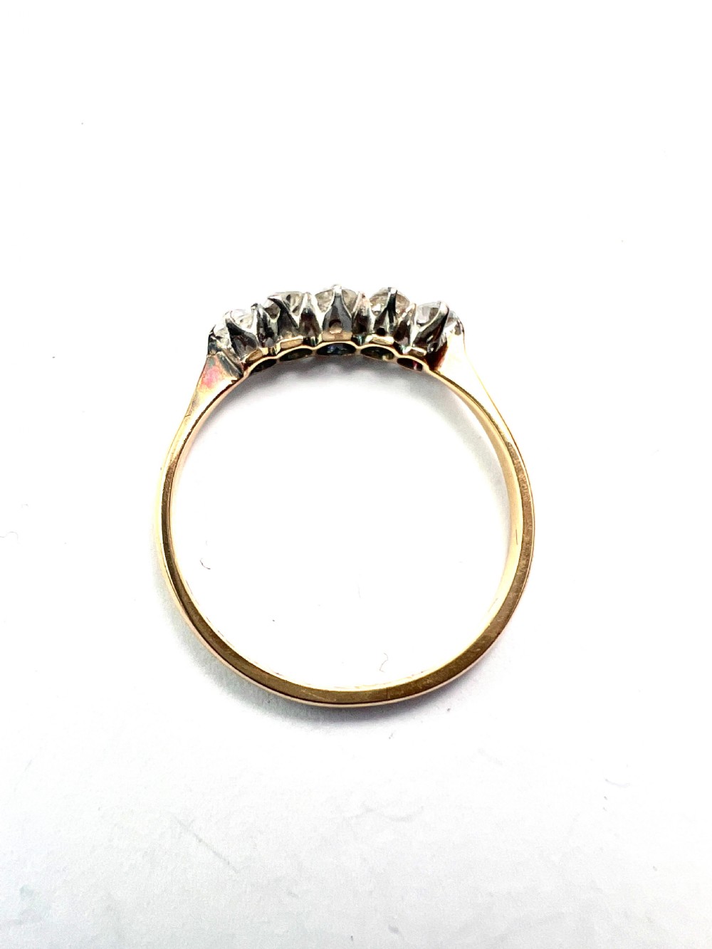 Vintage Five-Stone Diamond 18CT Gold Engagement Ring View VII