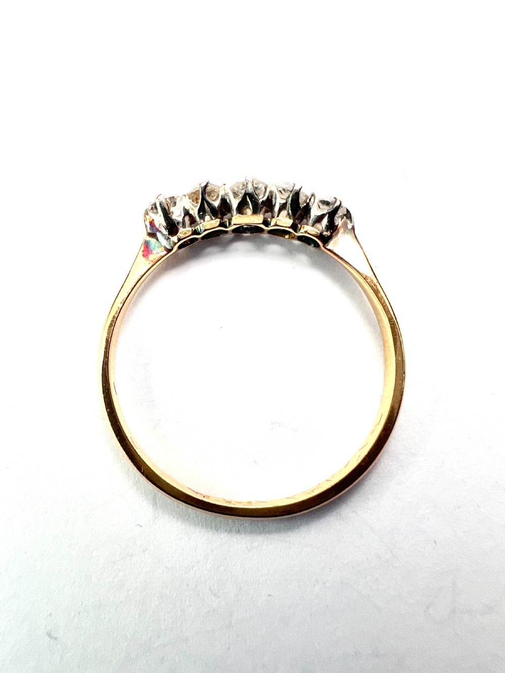 Vintage Five-Stone Diamond 18CT Gold Engagement Ring View VIII