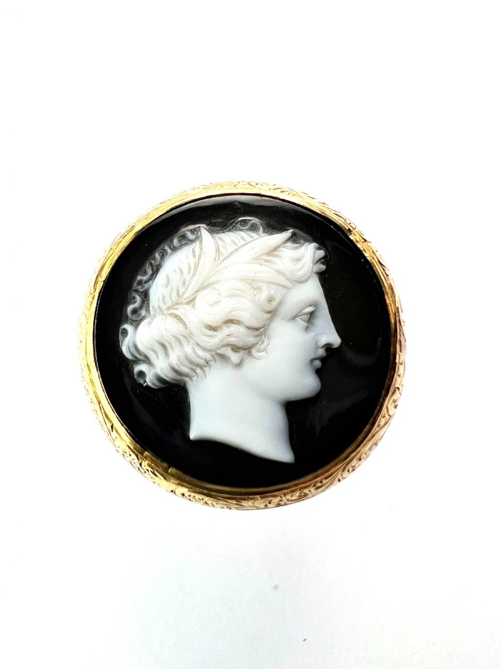 Georgian Gold Carved Hardstone Cameo Ring View II