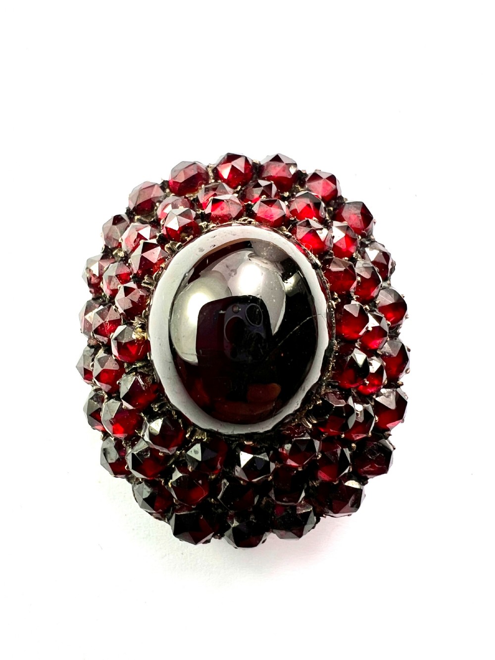 Large Victorian Garnet Cluster Brooch View II