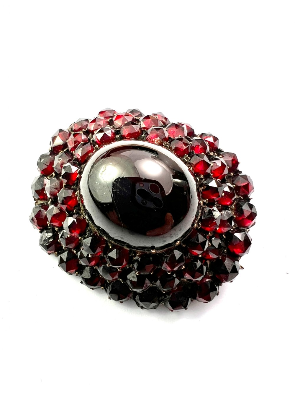 Large Victorian Garnet Cluster Brooch View IV
