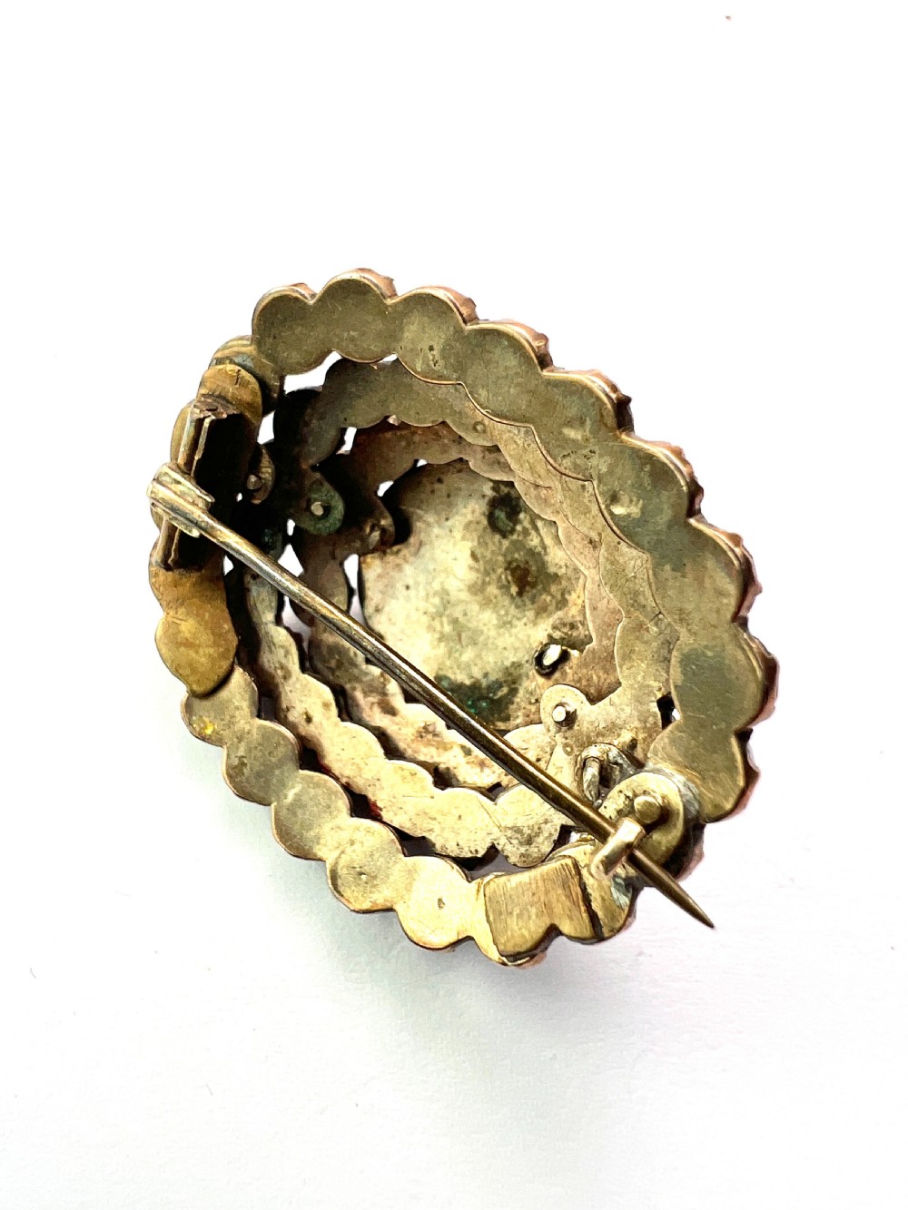 Large Victorian Garnet Cluster Brooch View V