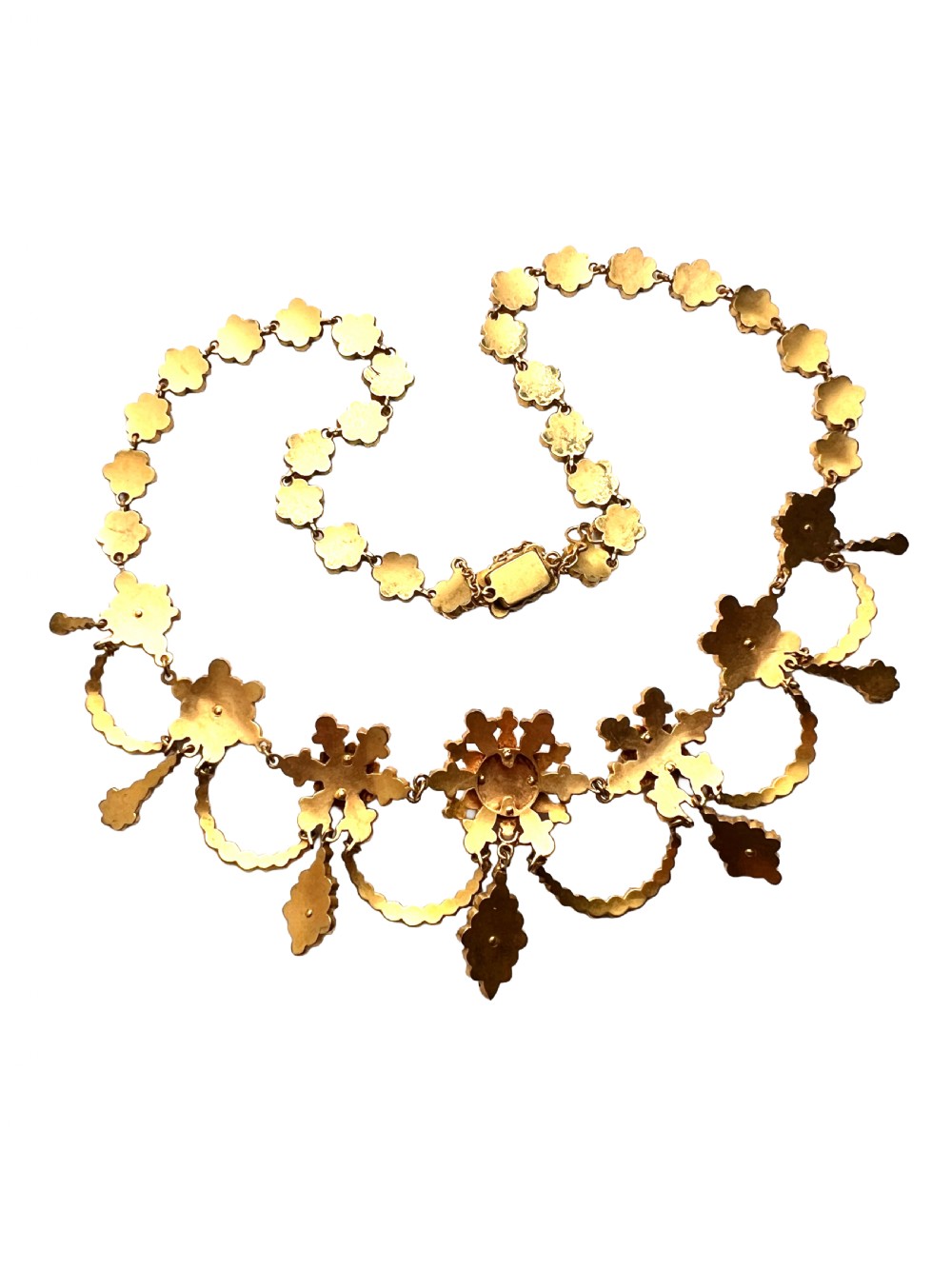 Victorian Bohemian Garnet Festoon Necklace View IV