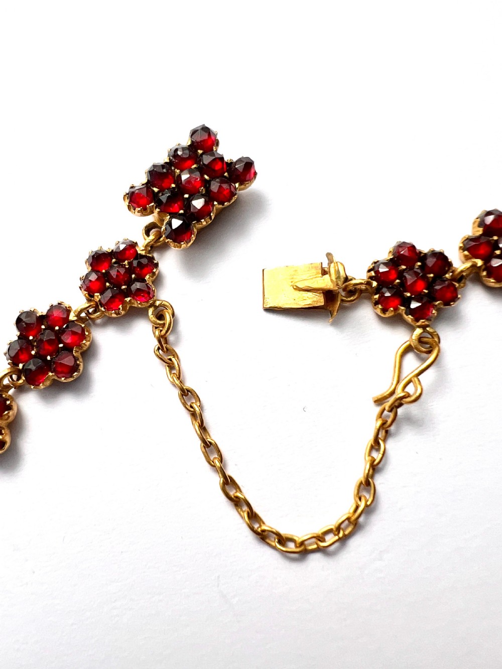 Victorian Bohemian Garnet Festoon Necklace View VI