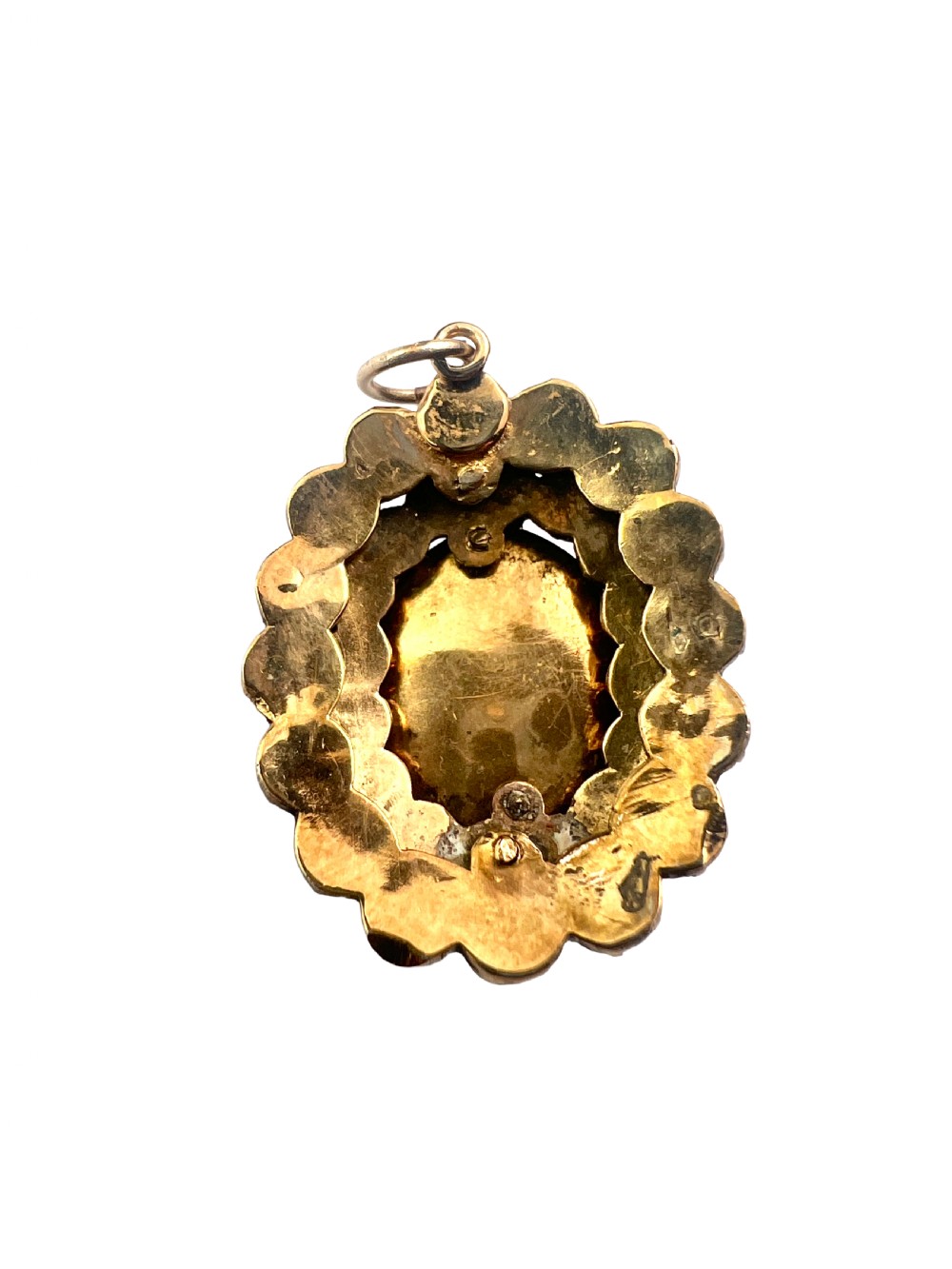 Large Victorian Garnet Cluster Pendant View IV