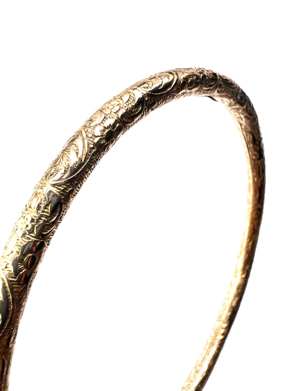 Victorian Engraved Rolled Gold Slave Bangle View III