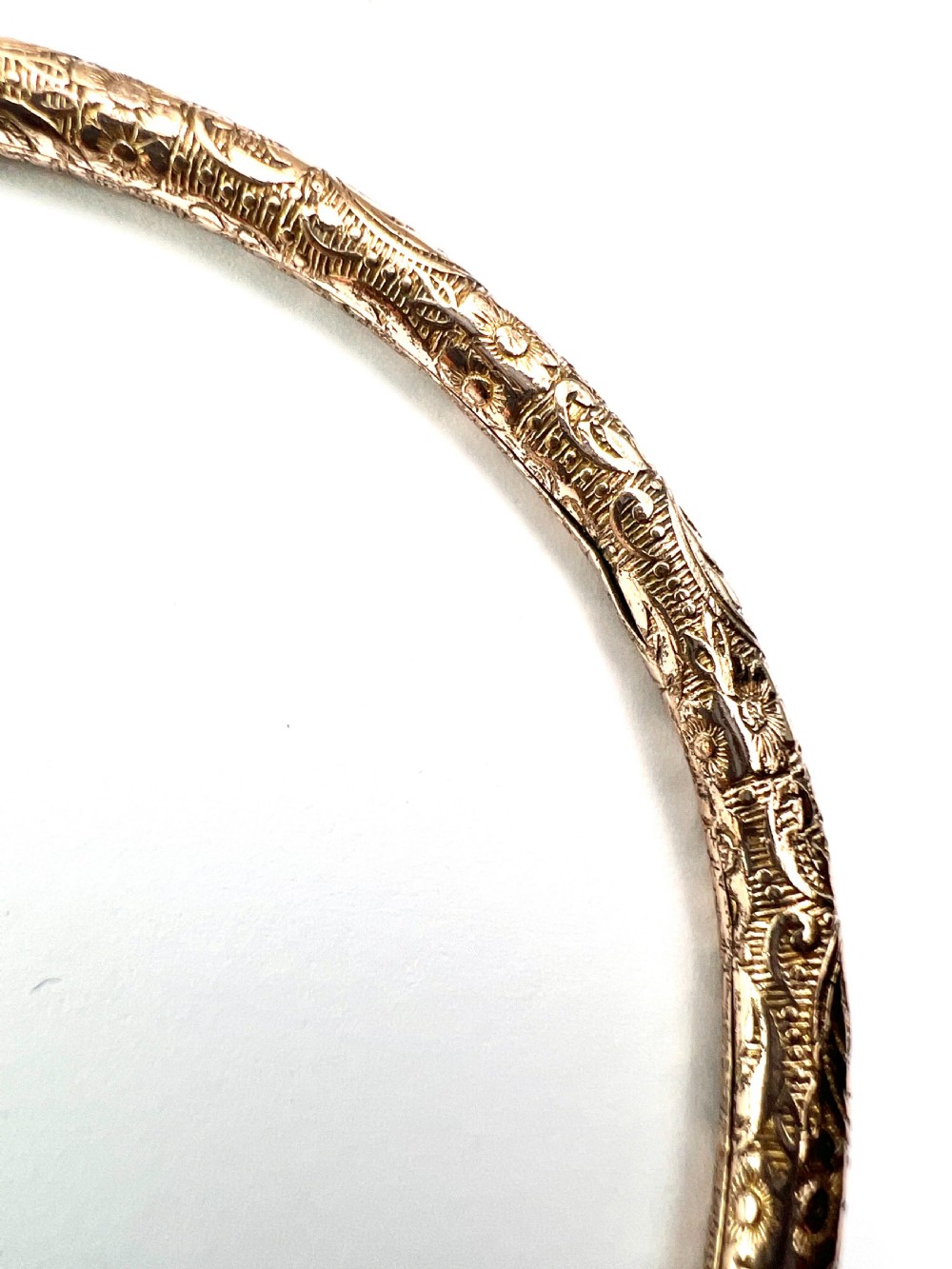 Victorian Engraved Rolled Gold Slave Bangle View V