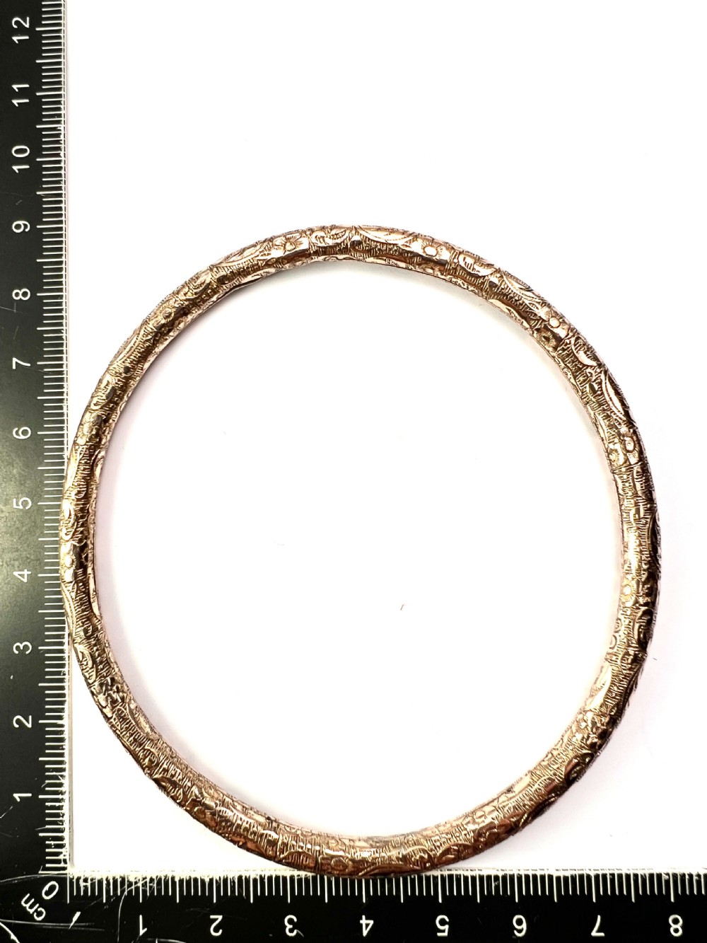 Victorian Engraved Rolled Gold Slave Bangle View X