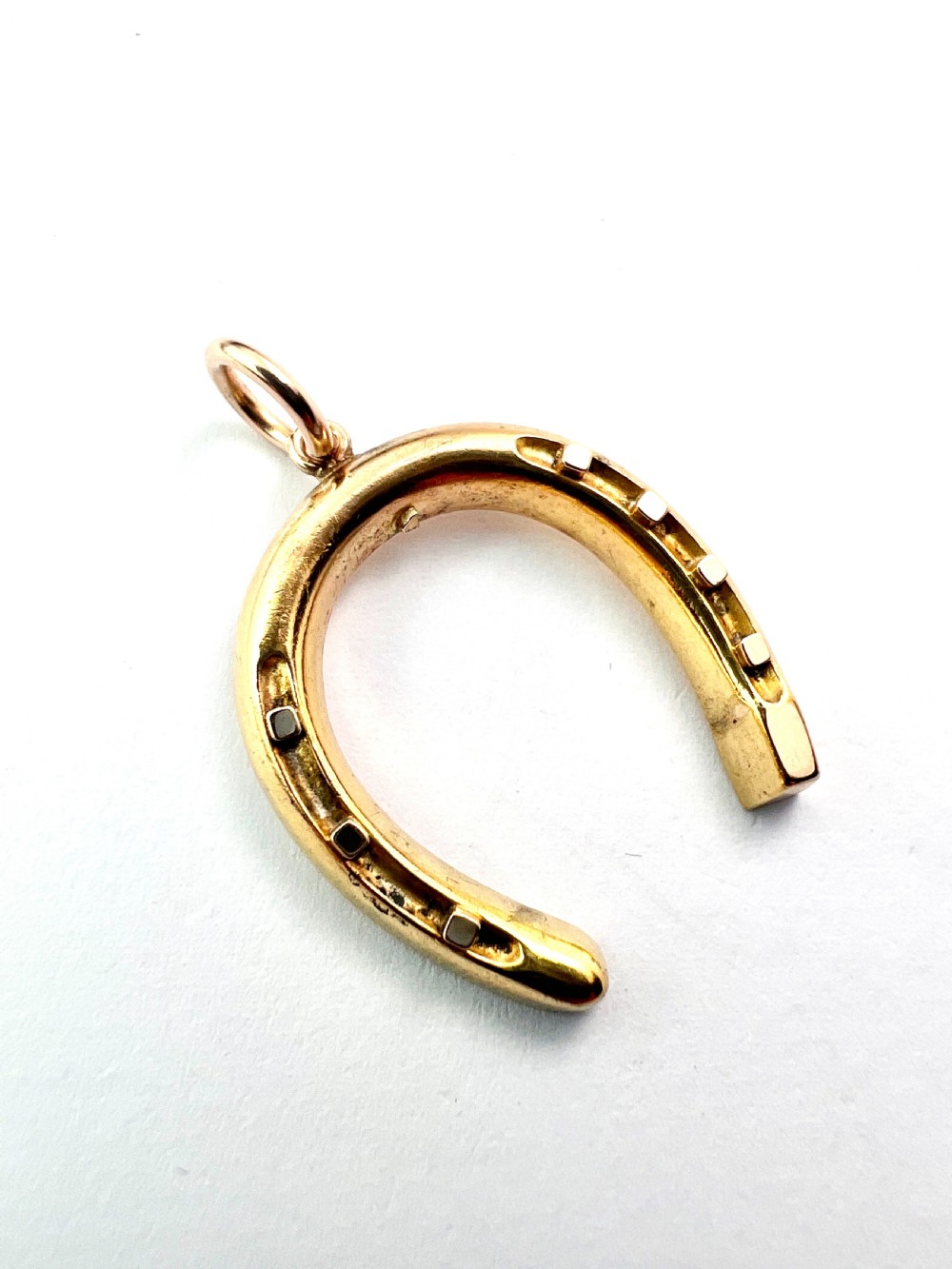 Large Antique Vintage 9CT Gold Horseshoe Pendant View II