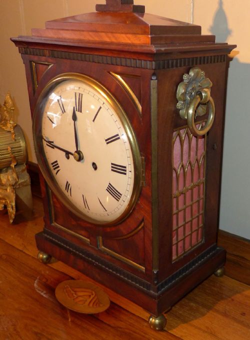 fig 1. Regency Mahogany and Brass Inlaid Bracket Clock