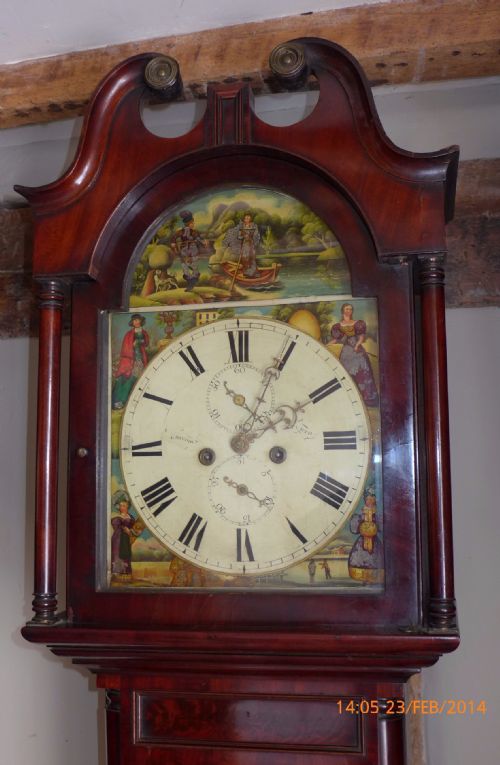fig 1. Good Early19th Cent Mahogany Longcase Clock