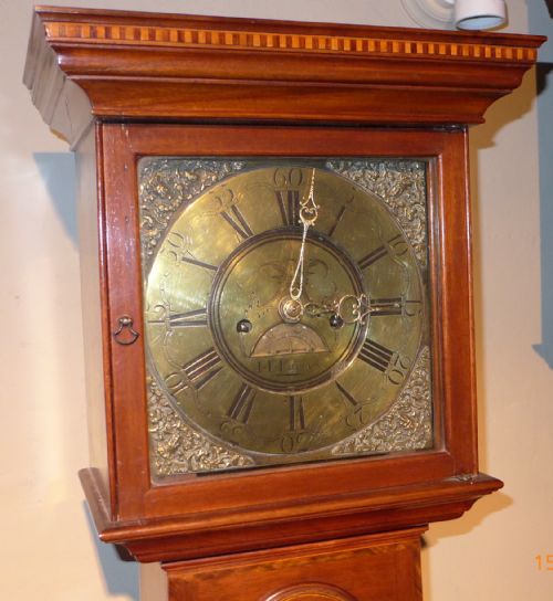 fig 1. Antique 8 Day Mahogany Grandmother Clock