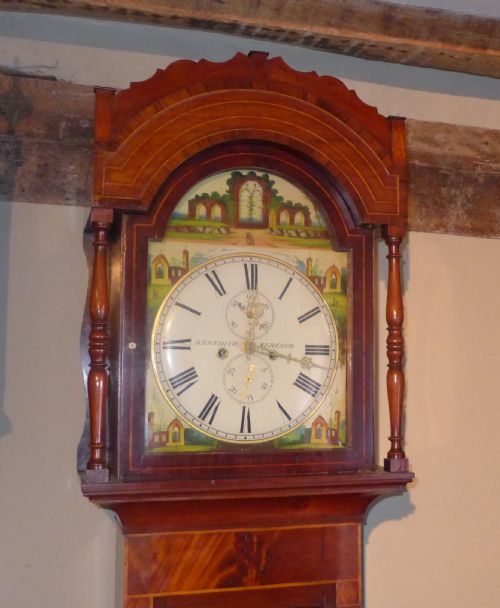 fig 1. Good 19th Cent Mahogany Longcase Clock