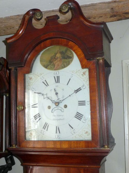 fig 1. Early 19th Cent Mahogany Long Case Clock