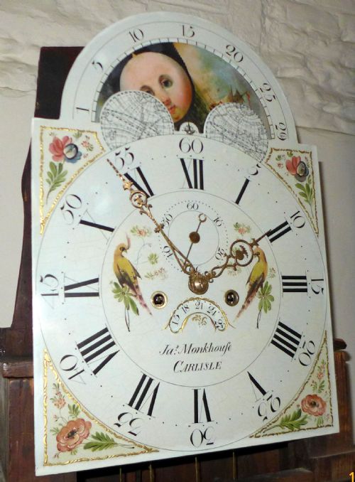 fig 2. Superb 18th Cent Moon Dial Long Case Clock