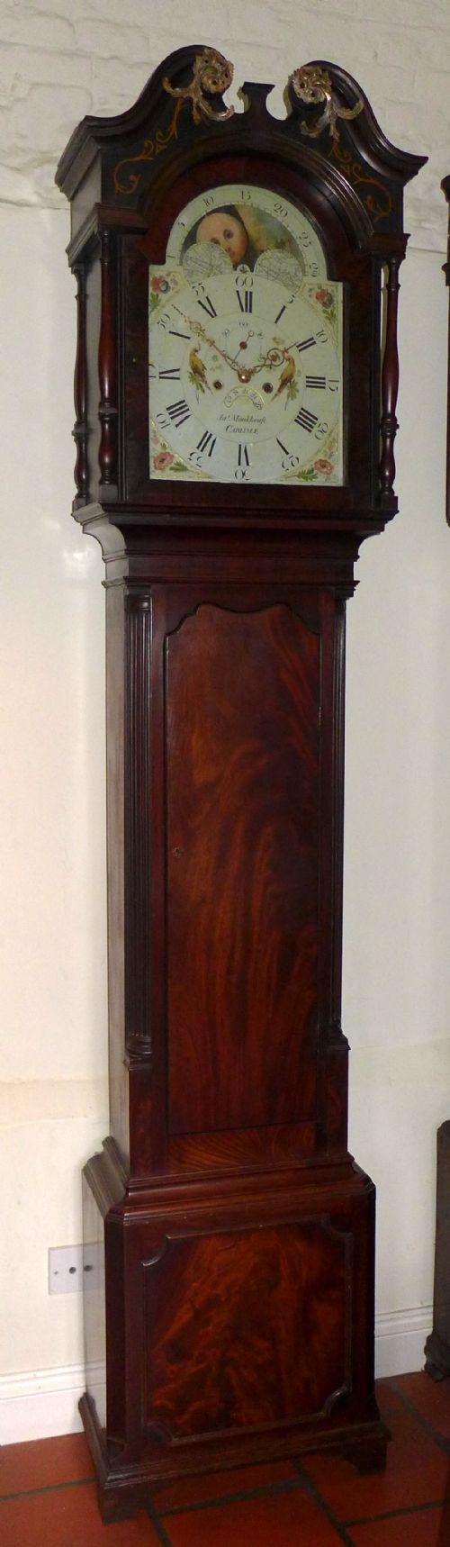 fig 1. Superb 18th Cent Moon Dial Long Case Clock