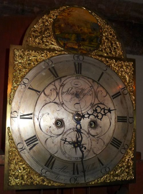 fig 2. Early 19th Cent Mahogany Scottish Long Case Grandfather Clock