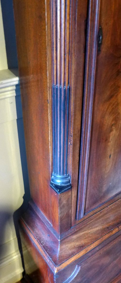 fig 2. 18th/19th Cent Musical 3 Train Mahogany Long Case Grandfather Clock