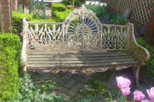 Antique Cast Iron Garden Bench/seat