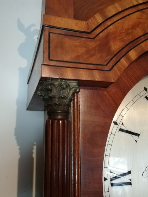 fig 3. Superb Early 19th Cent Mahogany Long Case Longcase Grandfather Clock