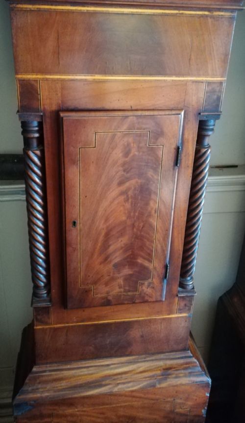 fig 2. 19th Cent Moon Phase 8 Day Long Case / Grandfather clock