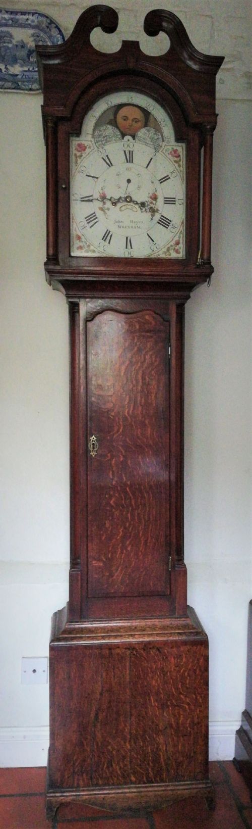 Late 18th Cent Moon Dial Long Case / Grandfather Clock