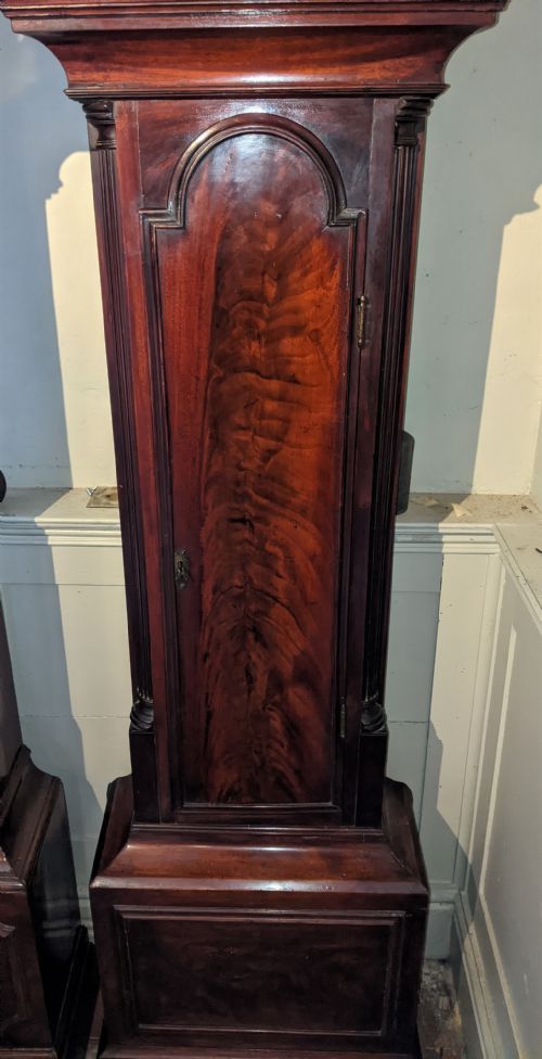 fig 2. 18th Cent Mahogany 8 Day Long case Longcase Grandfather Clock