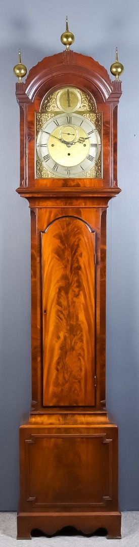 Geo III Mahogany Musical Long Case Longcase Grandfather Clock