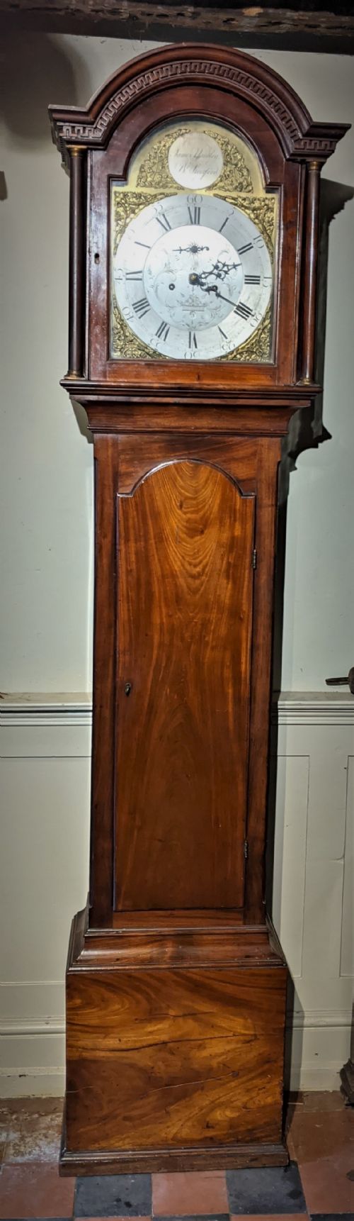 Late 18th Cent Mahogany 8 Day Longcase  Long Case Grandfather Clock