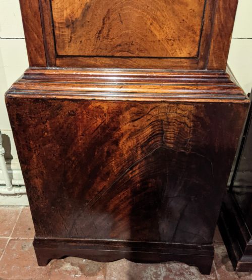 fig 1. 19th Cent Mahogany Moon Dial Long Case Clock