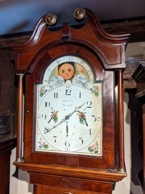 fig 1. 18th Cent Moon Dial Long Case Clock