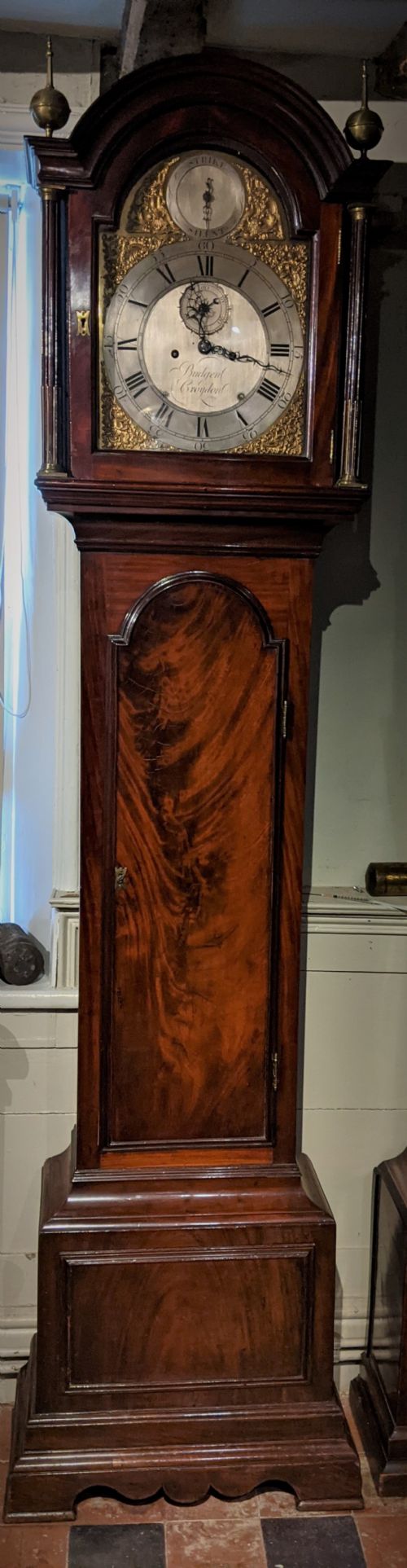18th Cent Mahogany Long Case Longcase Grandfather Clock