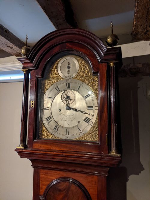 fig 1. 18th Cent Mahogany Long Case Longcase Grandfather Clock