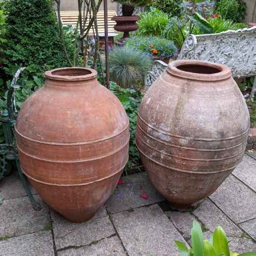 Antique Oil Jars Garden Urns