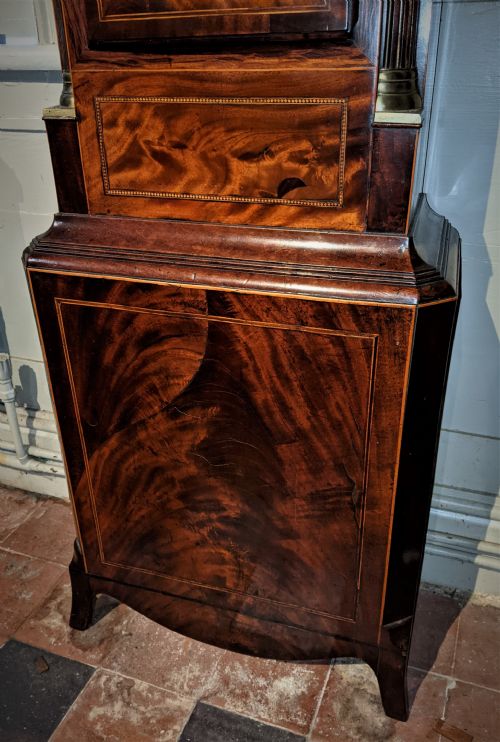 fig 2. Late 18th Cent Mahogany 8 Day Longcase Long Case Grandfather Clock